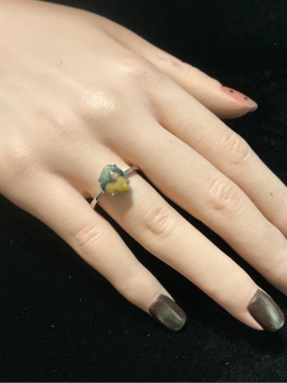 Adjust. Ocean Jasper Ring